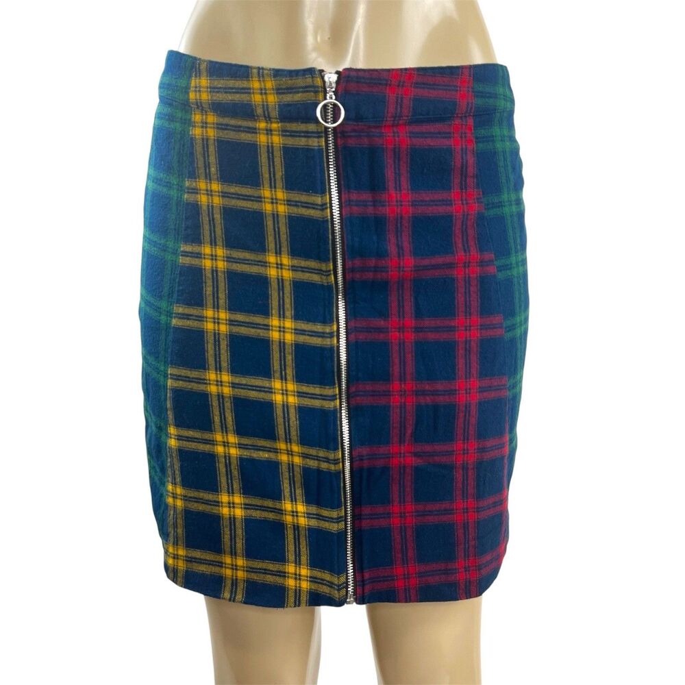 Lazy Oaf Check Panel Skirt Size 28 Mini Multicolo… - image 7